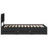vidaXL Ramka ł&oacute;żka Z zagł&oacute;wkiem Czarny 75 x 190 cm Drewno inżynieryjne