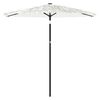 vidaXL Parasol ogrodowy na stalowym słupku, biały, 223x223x213 cm