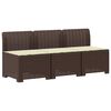 vidaXL Sofa ogrodowa 3-osobowa z poduszkami w rattanowym wyglądzie PP