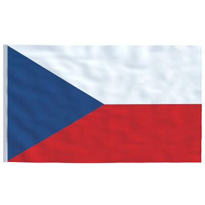 vidaXL Flaga Czech z aluminiowym masztem, 6 m