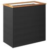 vidaXL Donica, czarna, 80x40x80 cm, polirattan