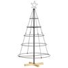vidaXL Choinka Stożkowa Świąteczna z podstawą Czarny 126 cm Stal