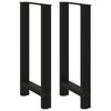 vidaXL Nogi do stołu barowego czarne 2 szt. 50x(90-91) cm stal