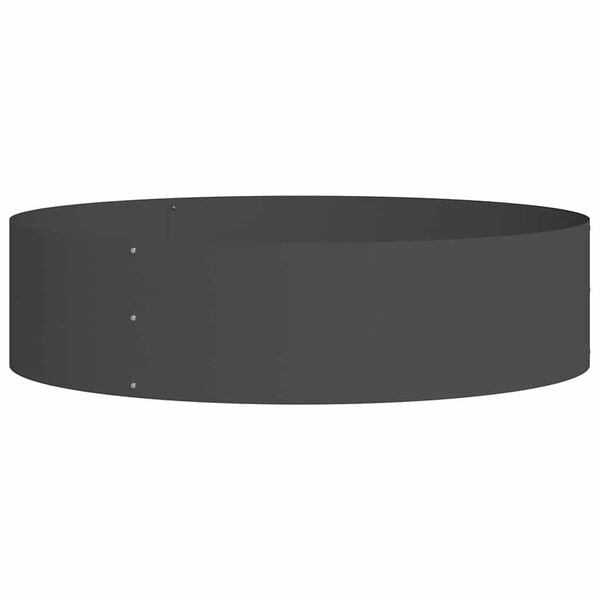 vidaXL Pierścień doniczki Czarny 80 x 80 x 20 cm Stal zimnogięta