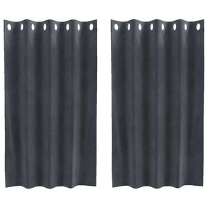 vidaXL Zasłony zaciemniające 2 szt. jasnoszary 140 x 140 cm Welur