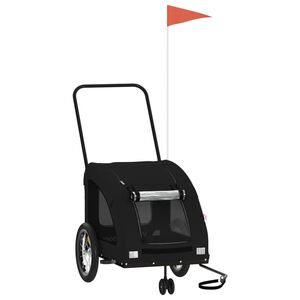 vidaXL Przyczepka rowerowa dla zwierząt, tkanina Oxford i żelazo