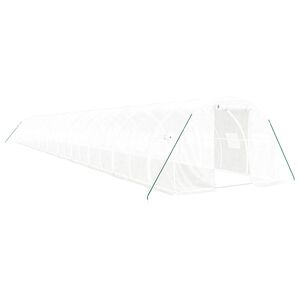 vidaXL Szklarnia ze stalową ramą, biała, 66 m&sup2;, 22x3x2 m