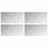 vidaXL Stopień 4 szt. 40 x 20 cm Srebrny Aluminium Prostokątny