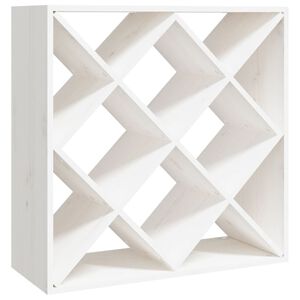 vidaXL Szafka na wino, biały, 62x25x62 cm, lite drewno sosnowe