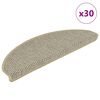 vidaXL Maty na schody samoprzylepne sizal-look 30 szt. 65x21x4 cm