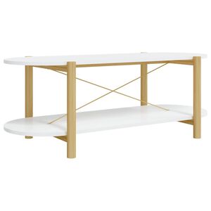 vidaXL Stolik kawowy, biały, 110x48x40 cm, materiał drewnopochodny