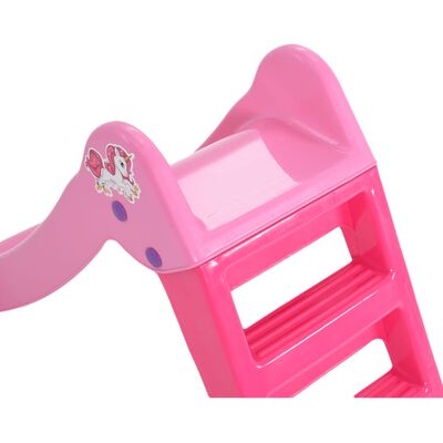 vidaXL Zjeżdżalnia dla dzieci, składana, 111 cm, różowa