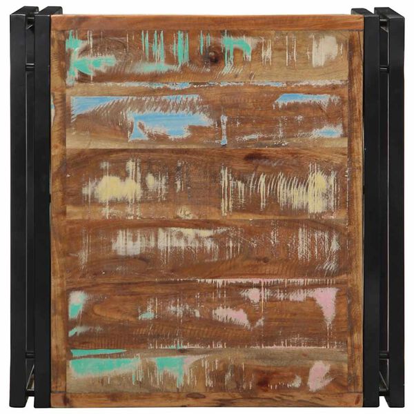 vidaXL Stolik kawowy wielokolorowy 50x50x35 cm lite drewno odzyskane