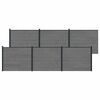 vidaXL Panel ogrodzeniowy 6 szt. 1020 x 146 cm WPC i aluminium Szary