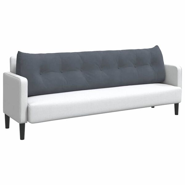 vidaXL Poduszka na plecy Ciemnoszary 200 x 24 x 50 cm Aksamit