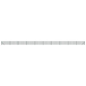 vidaXL Ogrodzenie z siatki, ze stopami słupk&oacute;w, zielone, 0,8x25 m
