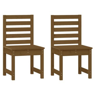 vidaXL Krzesła ogrodowe, 2szt., miodowy brąz, 50x48x91,5cm, lita sosna