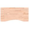 vidaXL Blat do biurka, 80x(36-40)x2,5 cm, lite drewno bukowe