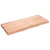vidaXL Blat do łazienki, jasnobrązowy, 120x50x(2-6) cm, lite drewno