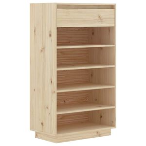 vidaXL Szafka na buty, 60x34x105 cm, lite drewno sosnowe