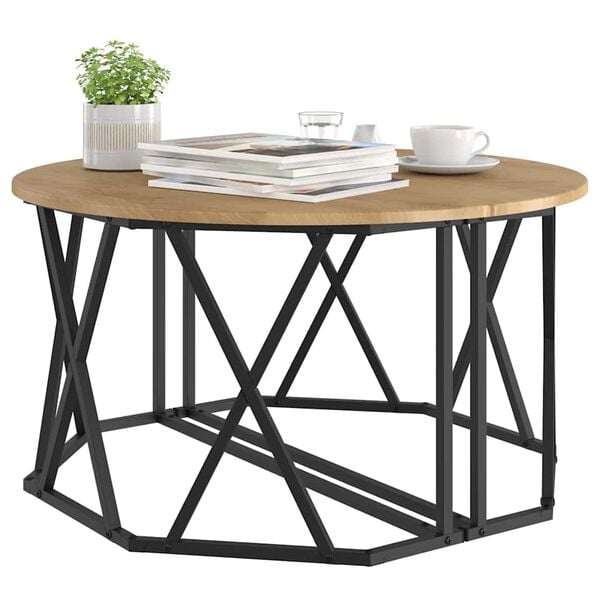 vidaXL Stolik kawowy Dąb rzemieślniczy 80 x 80 x 42 cm