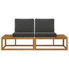vidaXL Sofa końcowa na zewnątrz 2 Sztuka Naturalny i Antracytowy