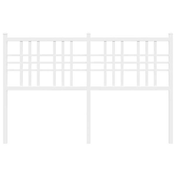 vidaXL Metalowe wymienne wezgłowie, białe, 120 cm