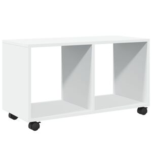 vidaXL Szafka na k&oacute;łkach, biała 72x33x42,5 cm, materiał drewnopochodny