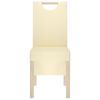 vidaXL Krzesła stołowe, 2 szt., kremowe, sztuczna sk&oacute;ra