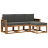 vidaXL Zestaw sof na zewnątrz z poduszką 4 pcs Naturalny i Antracytowy