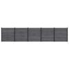 vidaXL Zestaw ogrodzeniowy 5 szt. 872 x 186 cm WPC i aluminium Szary