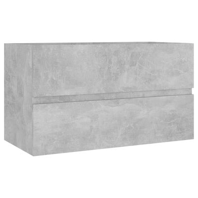 vidaXL Szafka pod umywalkę, szarość betonu, 80x38,5x45 cm, płyta