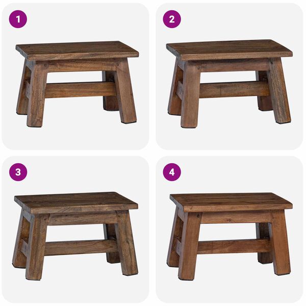 vidaXL Halka Naturalny 30 x 20 x 20 cm Drewno mahoniowe