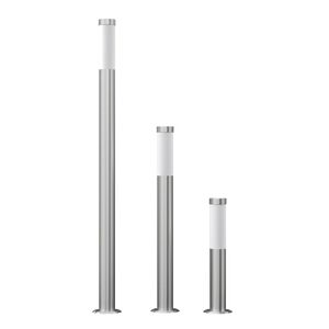 vidaXL Zestaw lamp ogrodowych, 3-cz., wodoszczelny, stal nierdzewna