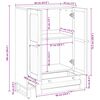 vidaXL Highboard z szufladą Brązowy 40 x 33 x 110 cm Drewno z mango