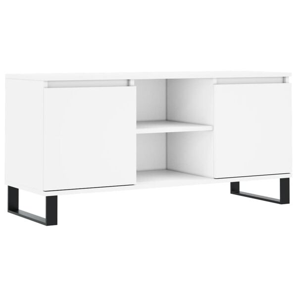vidaXL Szafka pod TV, biała, 104x35x50 cm, materiał drewnopochodny