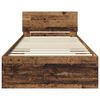 vidaXL Ramka ł&oacute;żka Stare drewno 90 x 190 cm Materiał drewnopochodny