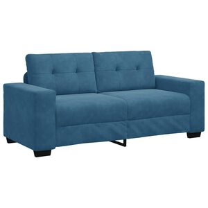vidaXL Sofa dwuosobowa, niebieska, 180x77x82 cm, aksamit