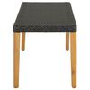 vidaXL Ławka ogrodowa, 80 cm, polirattan, czarna