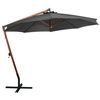 vidaXL Parasol ogrodowy wiszący, jodłowy słupek, antracyt, 3,5x2,9 m