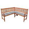 vidaXL Narożna ławka ogrodowa z poduszkami, 150 cm, drewno akacjowe