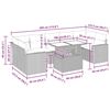vidaXL 8-cz. zestaw mebli ogrodowych z poduszkami, beżowy, polirattan