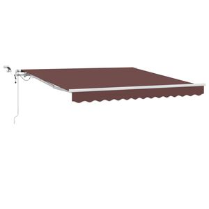 vidaXL Automatycznie zwijana markiza z LED, brązowa, 300x250 cm