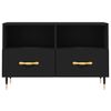 vidaXL Szafka pod TV, czarna, 80x36x50 cm, materiał drewnopochodny