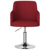 vidaXL Krzesło stołowe, winna czerwień, tapicerowane tkaniną