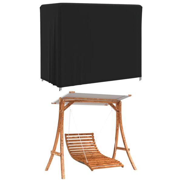 vidaXL Pokrowiec na huśtawkę ogrodową, czarny, 220x135x170 cm, tkanina
