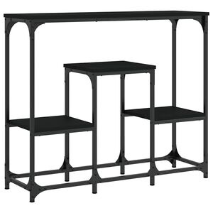 vidaXL Stolik konsolowy, czarny, 89,5x28x76cm, materiał drewnopochodny