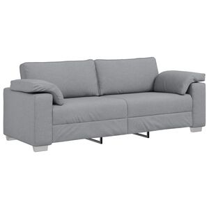 vidaXL Sofa 3-osobowa Jasnoszary 220 cm tkanina