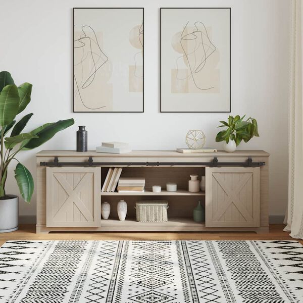 vidaXL System do drzwi przesuwnych do mebli, 183 cm, stal węglowa