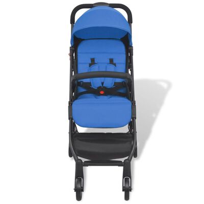 vidaXL Niebieski, kompaktowy wózek spacerowy, 89x47,5x104 cm